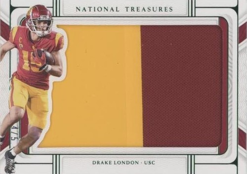 2022 Panini National Treasures Collegiate Drake London #HOU-DLO
