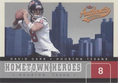 2002 Fleer Authentix David Carr #12 HH