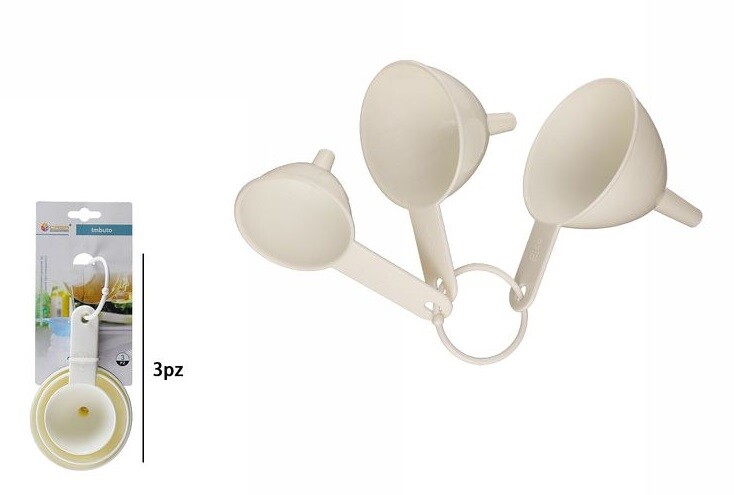Set 3 Pezzi Imbuti Dosatori In Plastica Accessori Cucina dfh