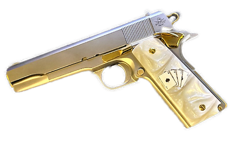 1911 fits Colt & Clones GRIPS ACES  ALL IN White Mother of Pearl IMOP #1