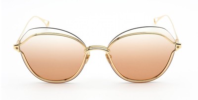 Pre-owned Dita Nightbird - Two-dts519-03-z Yellow Gold Sunglasses