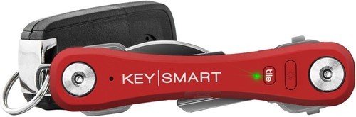 KeySmart Pro - Pro с функцией интеллектуального определения местоположения плитки, красный