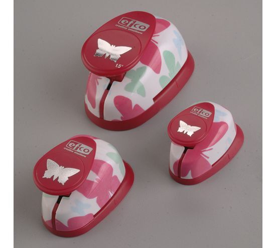 efco Design Stanzer Set Schmetterling ~1,6 cm / 2,5 cm / 3,8 cm