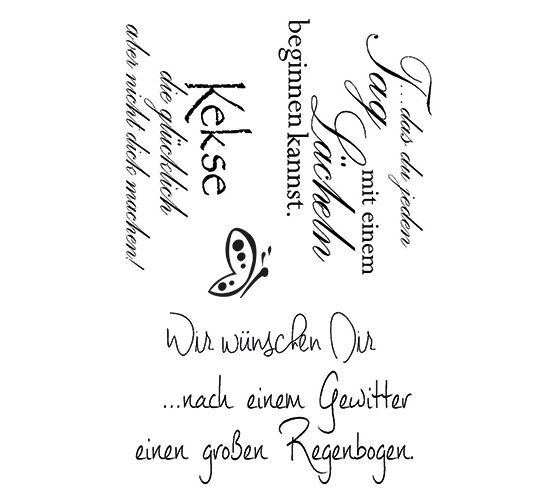 Efco Stempel Clear Wir wünschen Dir, transparent, A7/ 74 x 105 mm, 5-teilig