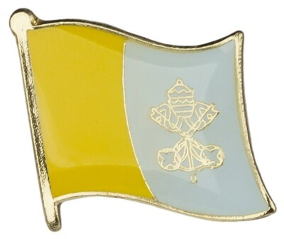 Vatican City Flag Pin Badge Brooch Papal Catholic