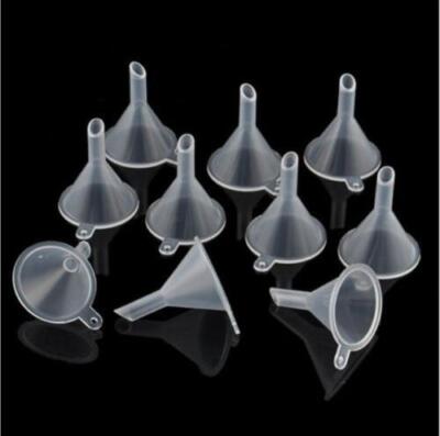 10-100PCS Small Plastic For Perfume Diffuser Bottle Mini Liquid Oil Funnels Lab