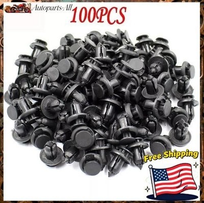 For Acura 100Pcs Bumper Clips 10mm Hood Fender Push Rivets Retainer Fasteners US