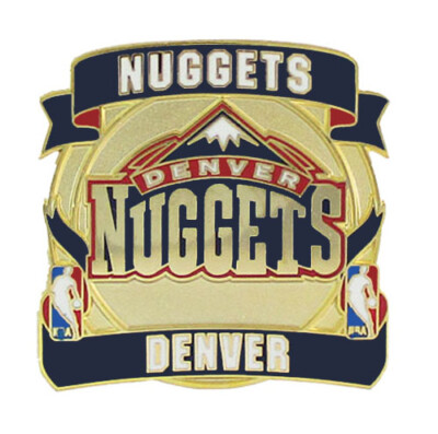 Denver Nuggets Golden NBA Logo Banner Pin 
