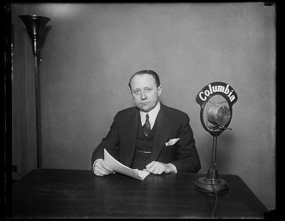Photo:Dr. Julius Klein at CBS mike