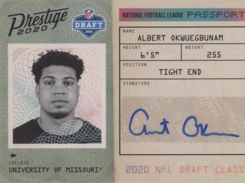 2020 Panini Prestige Albert Okwuegbunam #PA-AO