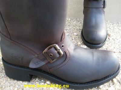 SENDRA SENDRA 3396 BOOTS BIKERBOOTS ROCKABILLY STIEFEL BRAUN STAHLKAPPE GR. 39 BIS 45
