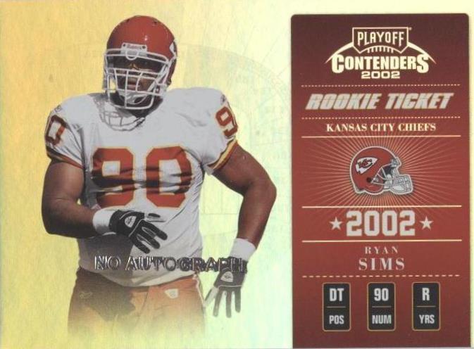 2002 Playoff Contenders Ryan Sims #170