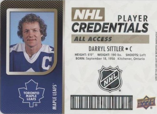 2017-18 Upper Deck MVP - Darryl Sittler #NHL-DS