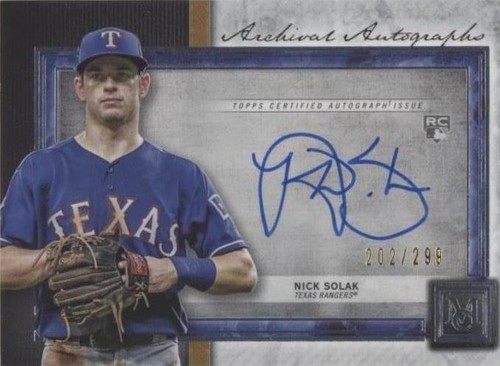 2020 Topps Museum Collection - Nick Solak #AA-NS
