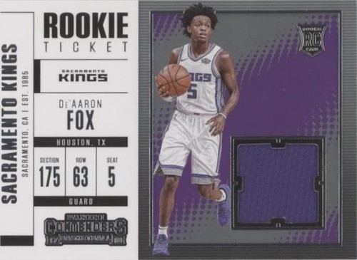 2017-18 Panini Contenders - De'Aaron Fox #5 for sale | eBay