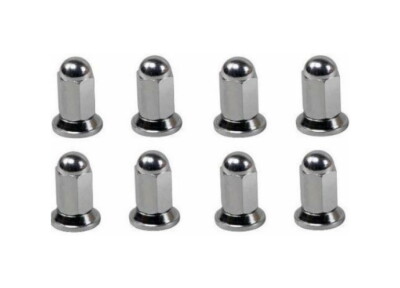 32 ALCOA DUALLY WHEEL RIM CHROME LUG NUT FLAT SEAT WITH ATTACHED WASHER 14x2.0