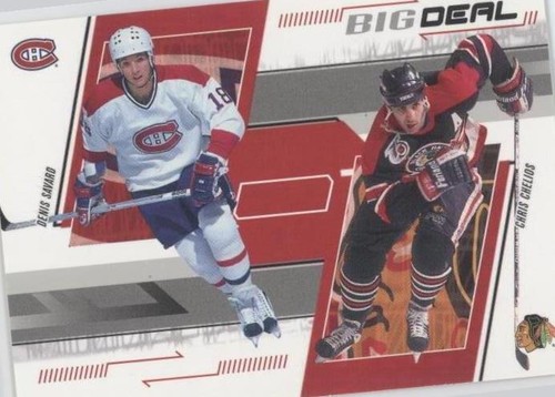 2002-03 In the Game Be A Player Memorabilia - Chris Chelios Denis Savard #241