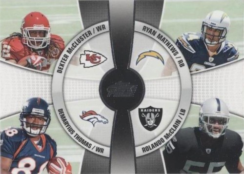 2010 Topps Prime Demaryius Thomas Dexter McCluster Rolando McClain #4Q-22