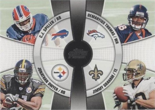 2010 Topps Prime C.J. Spiller Demaryius Thomas Jimmy Graham #4Q-11