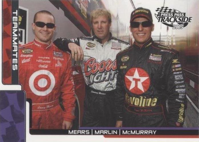 2005 Press Pass Trackside - Casey Mears Jamie McMurray Sterling Marlin #71