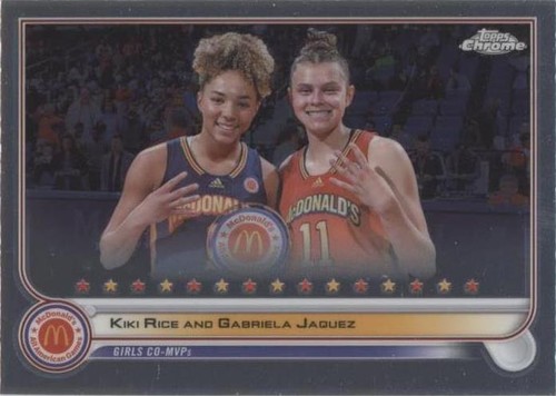 2022 Topps Chrome McDonald's All American - Kiki Rice/Gabriela Jaquez #100