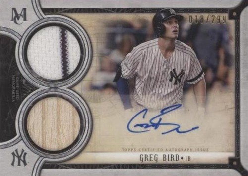 2018 Topps Museum Collection - Greg Bird #DRA-GB