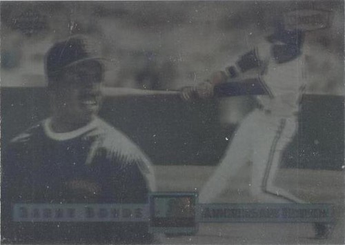 rare one of a kind barry bonds denny's hologram error jose rijo on reverse  back