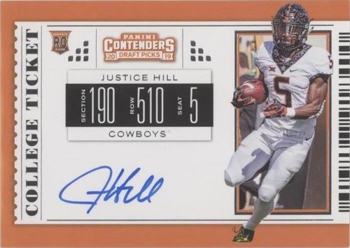 2019 Panini Contenders Draft Picks Justice Hill #112