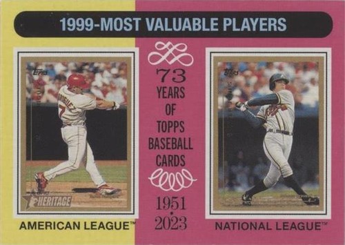 2024 Topps Heritage - Chipper Jones Ivan Rodriguez #201