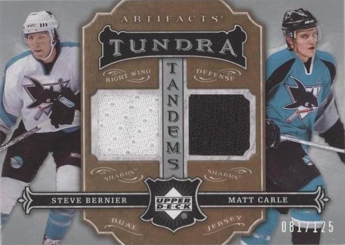 2007-08 Upper Deck Artifacts - Matt Carle Steve Bernier #TT-BC