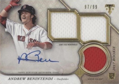2017 Topps Triple Threads - Andrew Benintendi #RPA-ABE