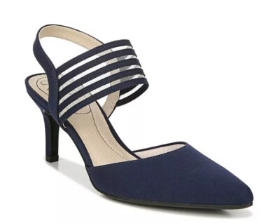 LifeStride Womens Sanya Navy Pumps Dress Heels Shoes 7 M