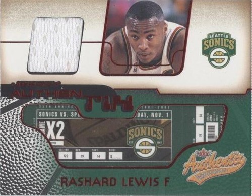 2001-02 Fleer Authentix - Rashard Lewis #JA-RL