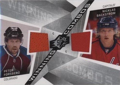 2008-09 SPx - Nicklas Backstrom Peter Forsberg #WC-FB