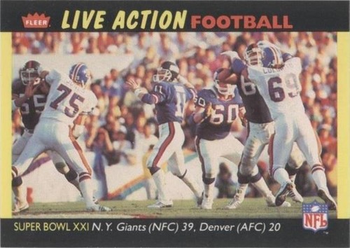 1987 Fleer Live Action Football Phil Simms #86