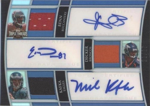 2010 Topps Triple Threads Arrelious Benn Eric Decker Mike Kafka #TTARC-13