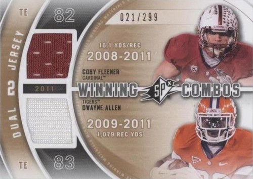 2012 SPx Coby Fleener Dwayne Allen #WM2-12