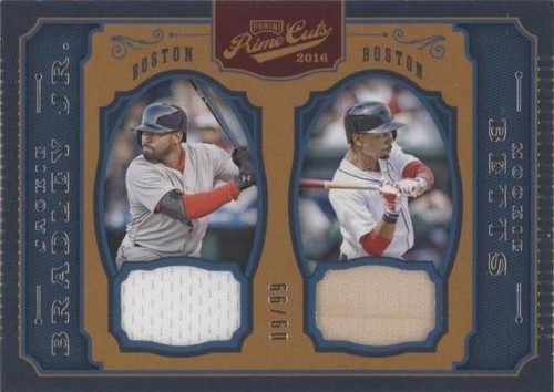 2016 Panini Prime Cuts - Jackie Bradley Jr. Mookie Betts #CPM-BB