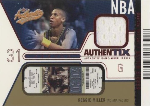 2003-04 Fleer Authentix - Reggie Miller #JA-RM