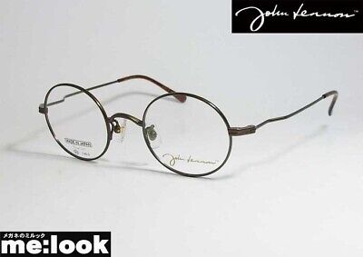 Pre-owned John Lennon Made In Japan Round Eyelasses Frame Jl1092-3-44 Brown Made In Japan In Clear