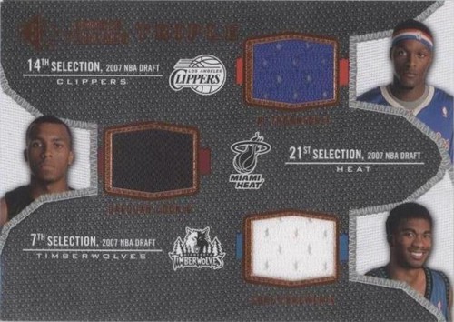 2007-08 SP Rookie Threads - Corey Brewer/Al Thornton/Daequan Cook #TRT-TCB