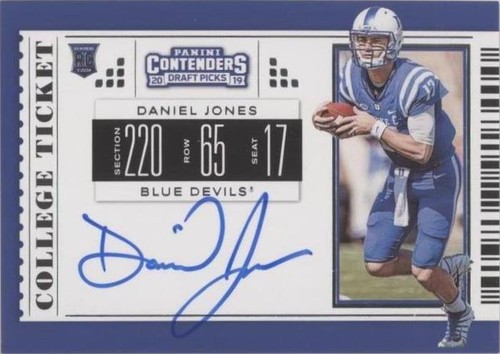 2019 Panini Contenders Draft Picks Daniel Jones #116