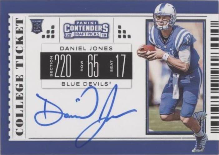 2019 Panini Contenders Draft Picks Daniel Jones #116