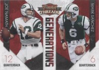 2010 Panini Threads Joe Namath Mark Sanchez #8