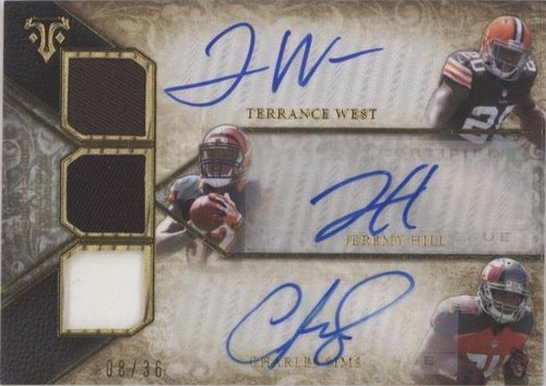 2014 Topps Triple Threads Charles Sims Jeremy Hill Terrance West #TTART-20