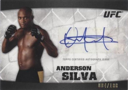 Anderson Silva 2010 Leaf MMA UFC Red Autograph Auto Card #AU