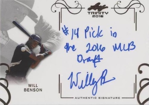 2016 Leaf Trinity - Will Benson #A-WB1