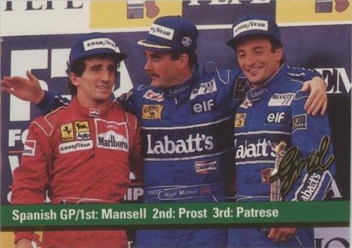 1992 Grid Motorcard Formula 1 - Alain Prost Nigel Mansell Riccardo Patrese #113