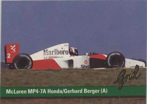1992 Grid Motorcard Formula 1 - Gerhard Berger #2