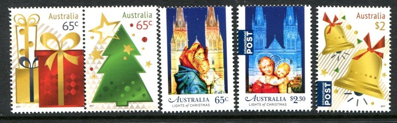 2017 Christmas - Muh Set Of 5 Stamps (A)